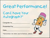 AWARD CERTIFICATES AUTOGRAPH PLEASE